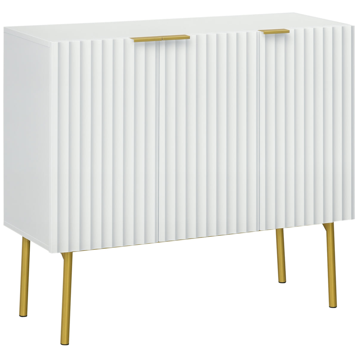 Meuble de rangement moderne avec portes cannelées