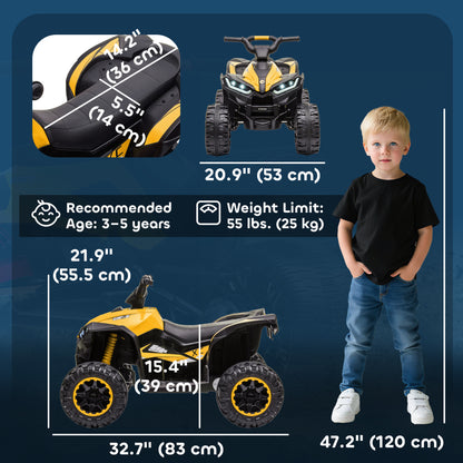 Quad électrique enfant avec musique et phares