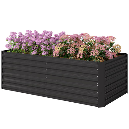 Jardinière surélevée acier galvanisé avec tiges renforcées 180cm