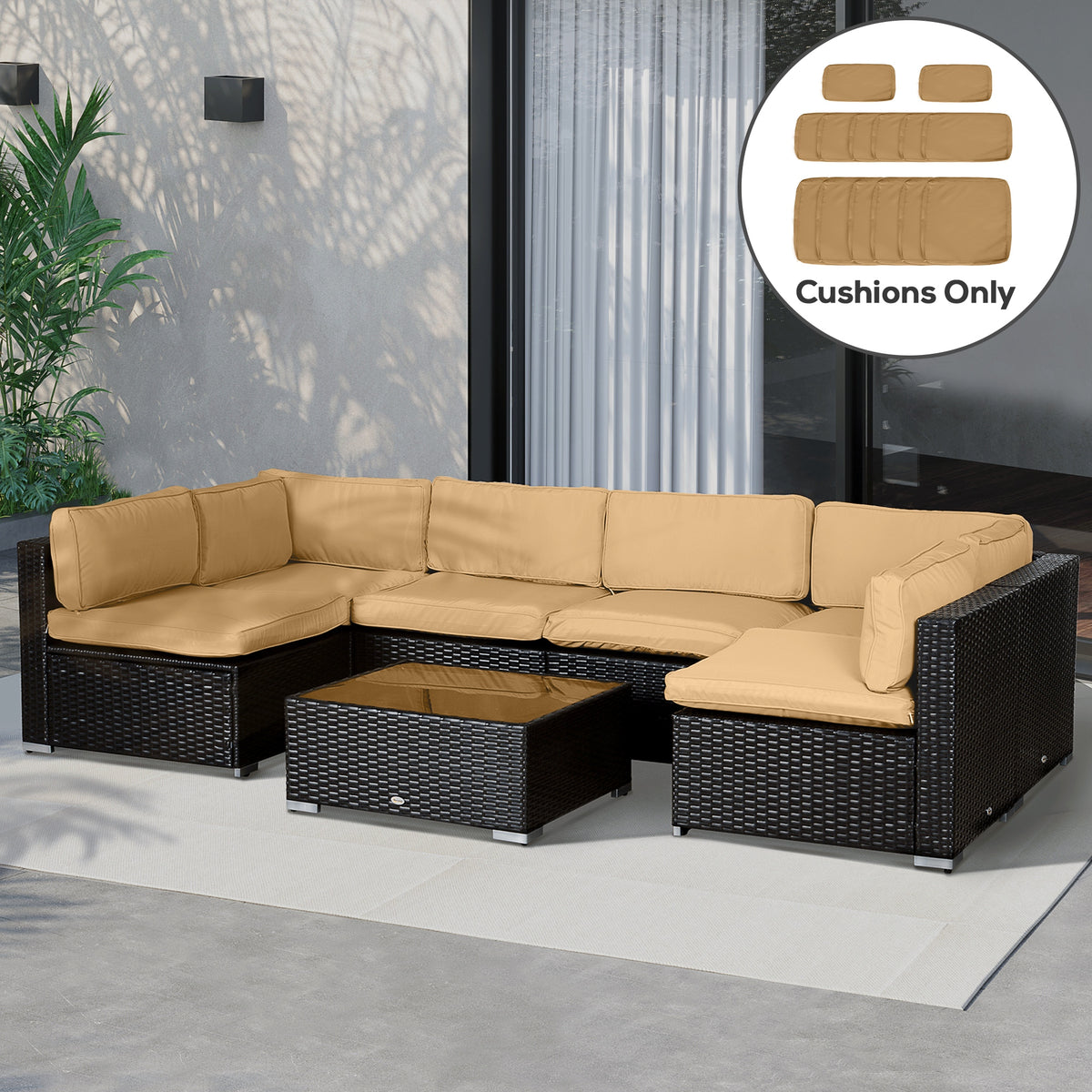 Housses de coussins patio ensemble 14 pièces polyester