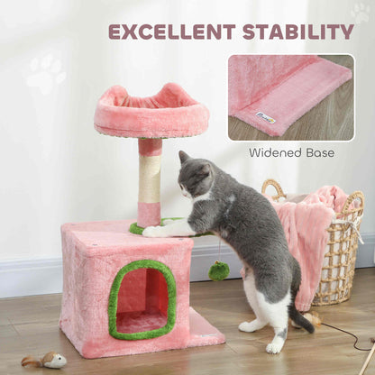 Tour à Chat 71 cm avec Lit Douillet — Rose