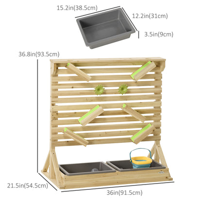 Aire de jeu sable et eau en bois 18 accessoires