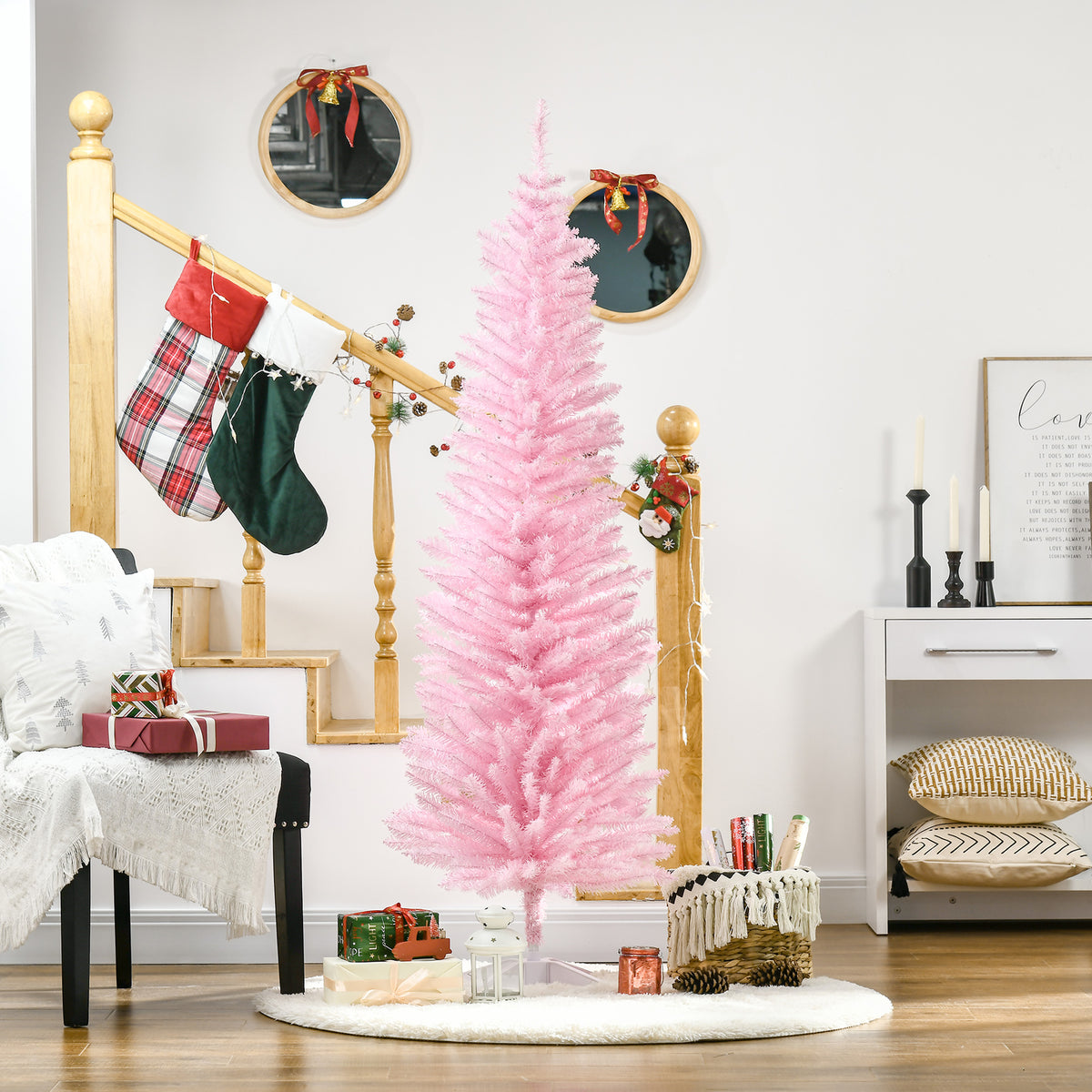 Sapin de Noël artificiel mince style crayon 6 pi