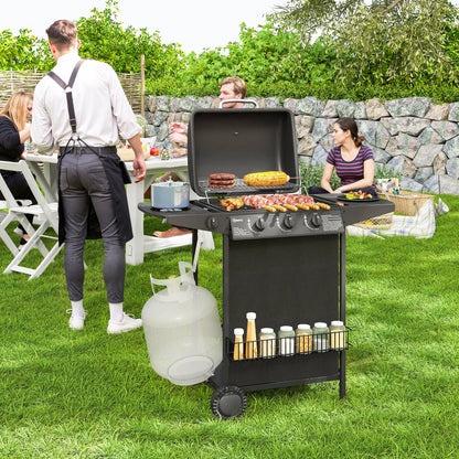 BBQ au Propane 3+1 Brûleurs Portable avec Brûleur Latéral