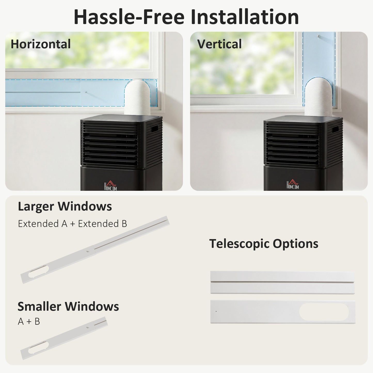 Climatiseur portable 10000 BTU avec déshumidificateur et ventilateur