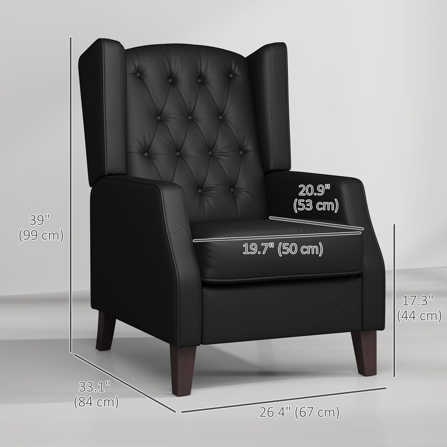 Fauteuil d'appoint cuir synthétique rembourrage épais — kaki