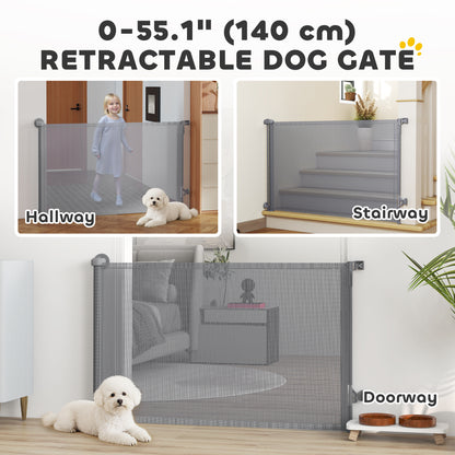 Barrière pour chien rétractable en maille