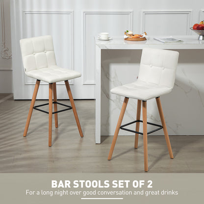 Tabourets de bar rembourrés set de 2, 96 cm