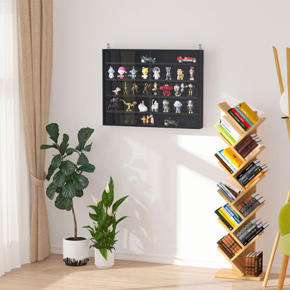 Vitrine murale 5 tablettes avec 2 portes en verre