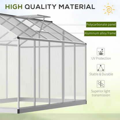 Serre de jardin polycarbonate aluminium 183 x 305 cm