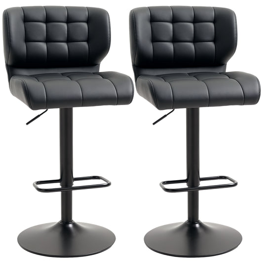 Tabourets de Bar Pivotants Aosom en Cuir PU - Ensemble de 2 Ajustables