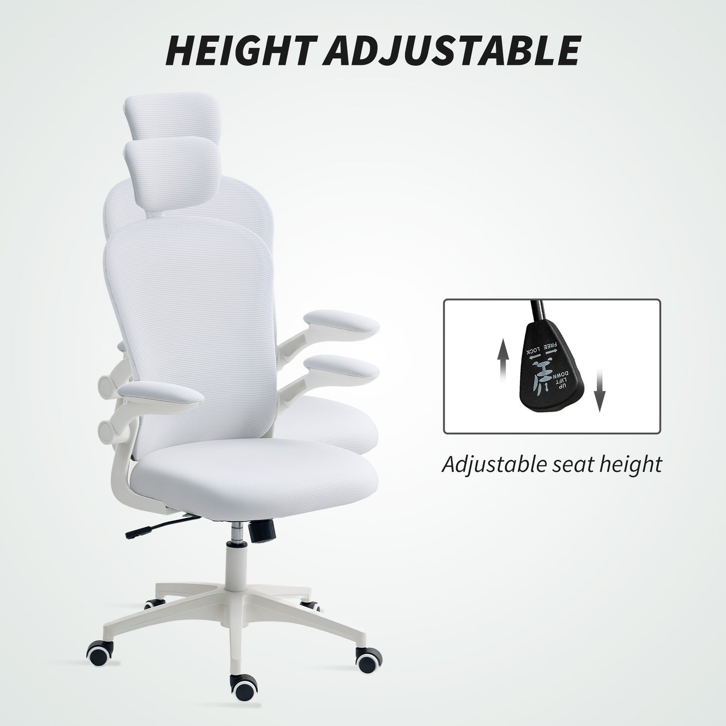 Chaise de bureau ergonomique avec support lombaire 4D