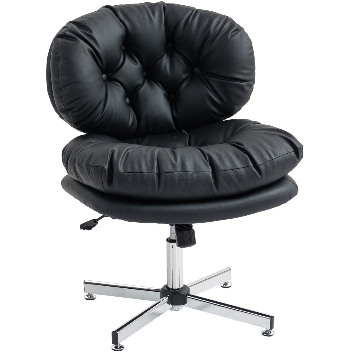 Chaise de bureau sans accoudoirs siège large rembourré