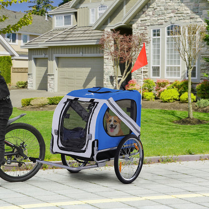 Remorque vélo pour chien avec 3 entrées