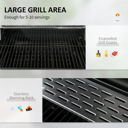 BBQ au charbon avec fumoir et ajustement thermique