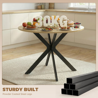 Table à manger ronde contemporaine 100 cm en bois