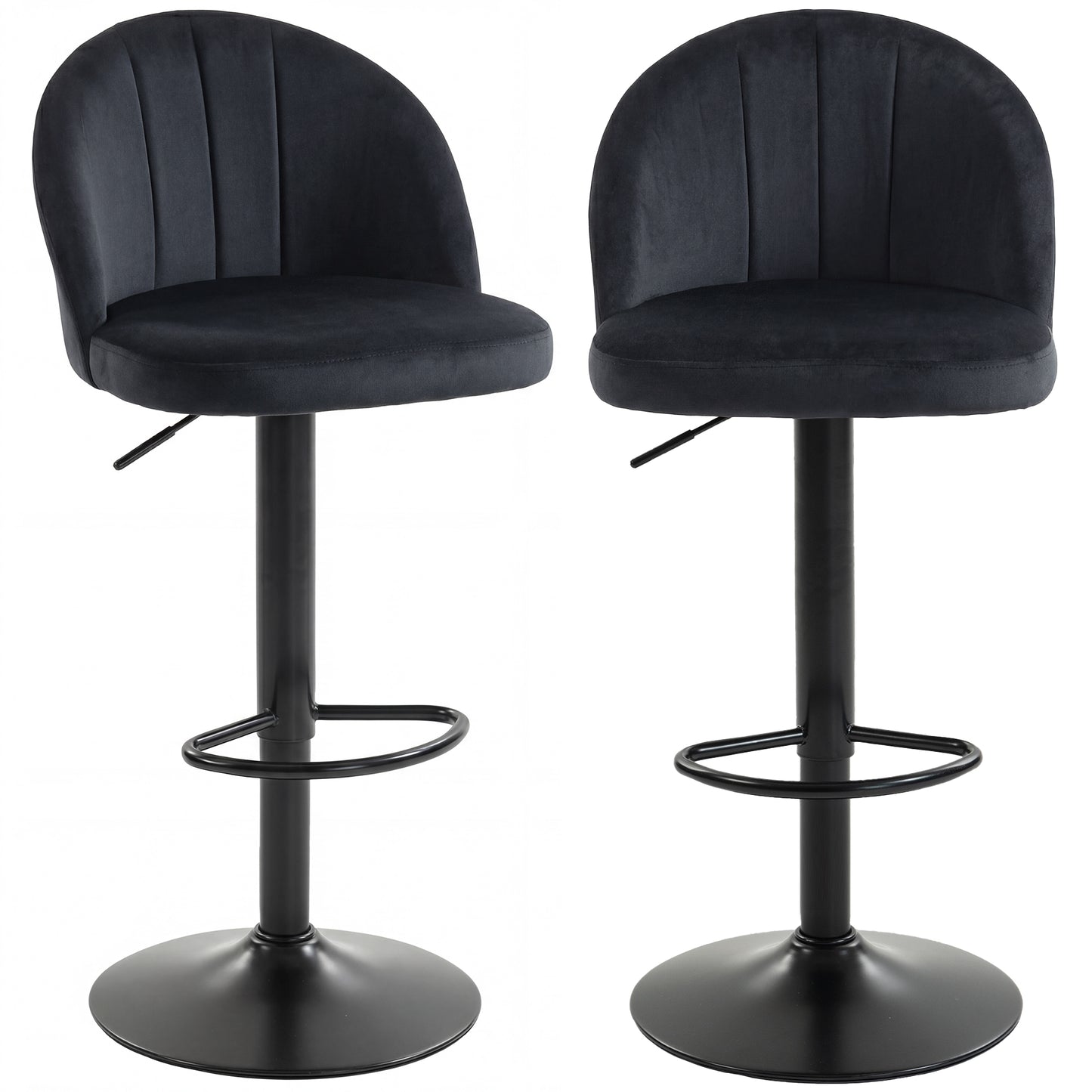 Tabourets de bar pivotants ajustables ensemble de 2
