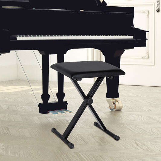 Banc de piano ajustable pliable rembourré