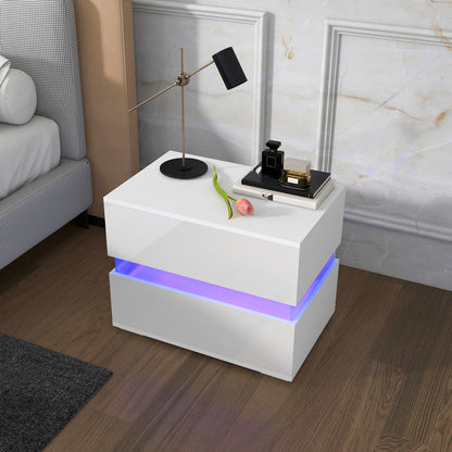 Table de chevet moderne avec éclairage LED RGB