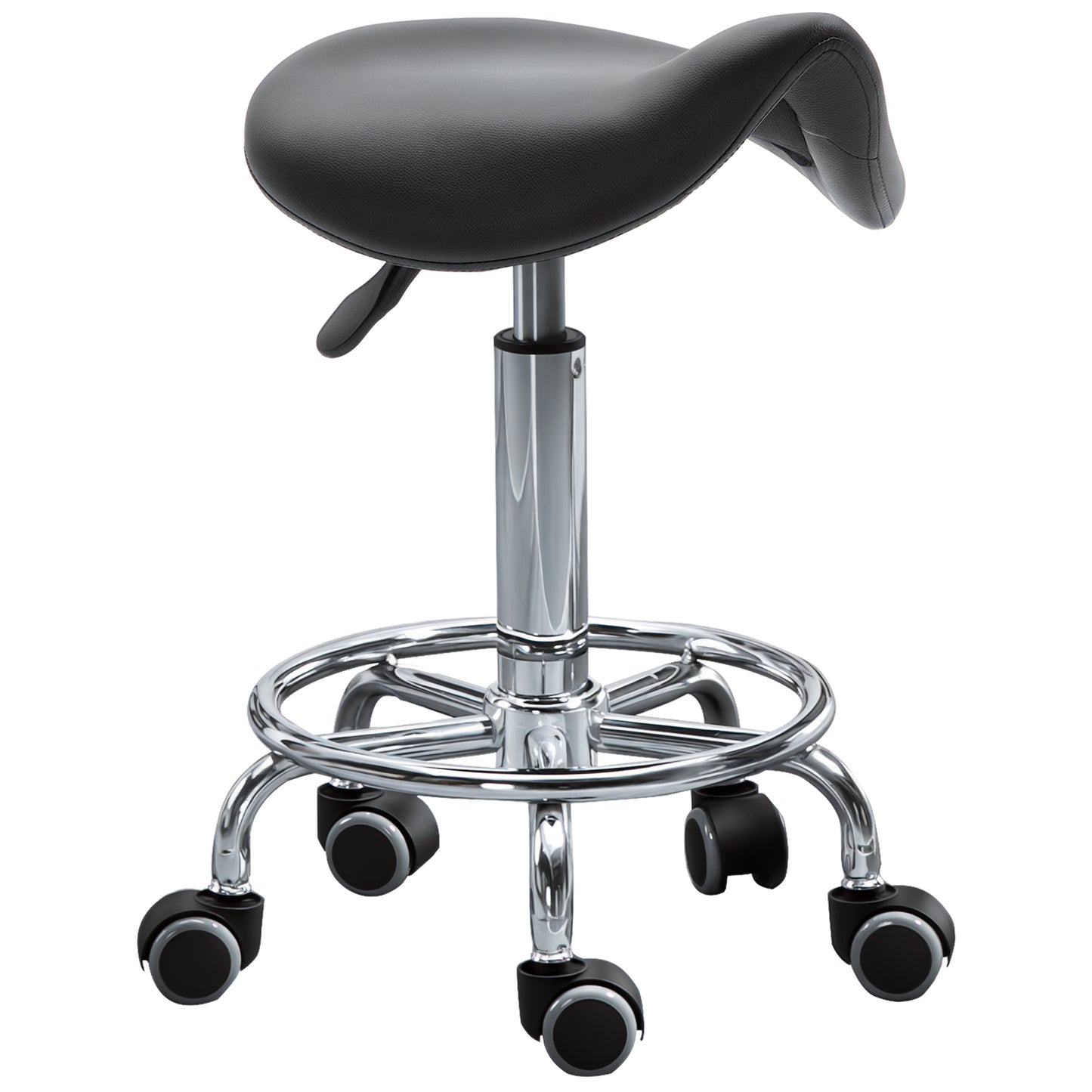 Tabouret selle ergonomique ajustable en similicuir