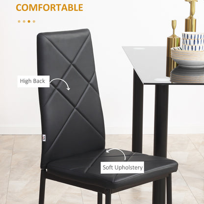 Chaises de salle à manger capitonnées lot de 4