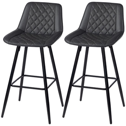 Chaises de comptoir PU cuir ensemble de 2