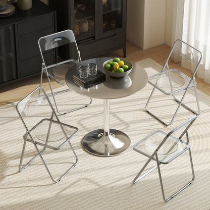 Chaises pliantes acrylique transparentes — Lot de 4