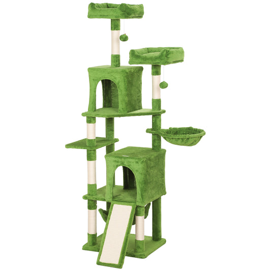 Arbre à chat multi-niveaux 177 cm avec condos et hamac