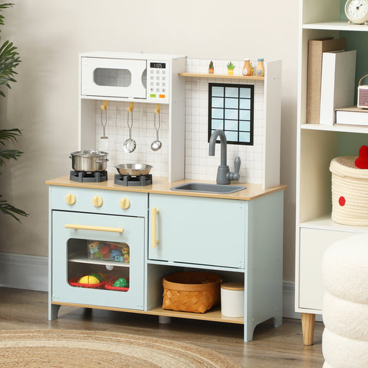 Cuisine de jeu enfant avec cuisinière, micro-ondes et four