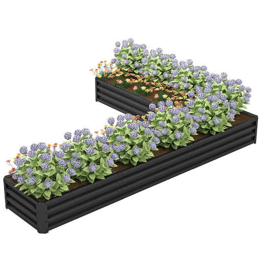 Bac de jardin surélevé L 208 cm acier galvanisé