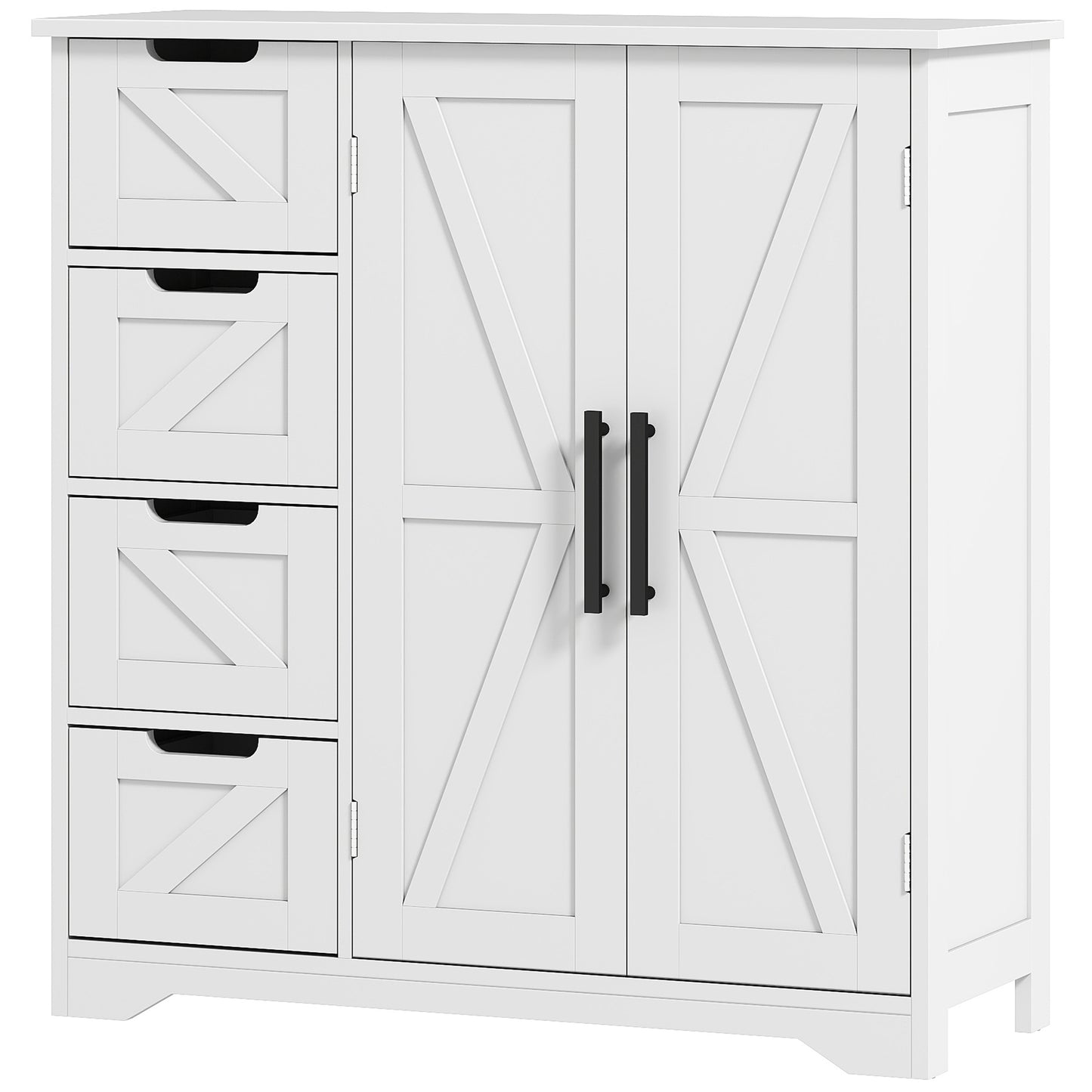 Armoire de salle de bain style fermette avec tiroirs