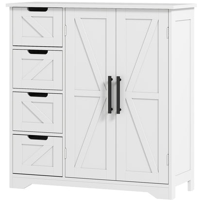 Armoire de salle de bain style fermette avec tiroirs