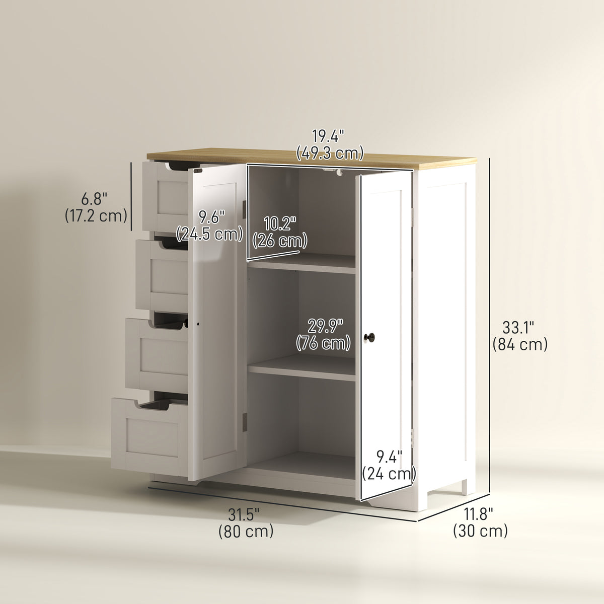 Meuble de salle de bain sur pied moderne