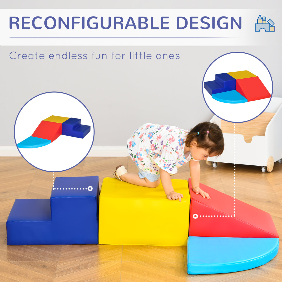 Ensemble de blocs de jeu en mousse pour tout-petits — Lot de 4