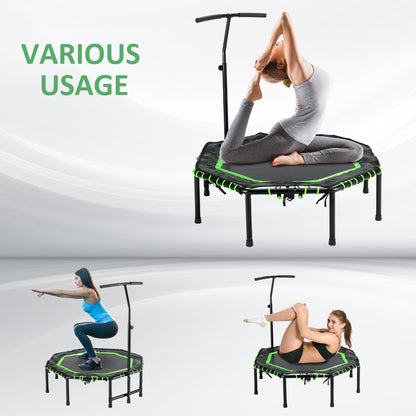 Mini trampoline pliable avec barre réglable 122 cm