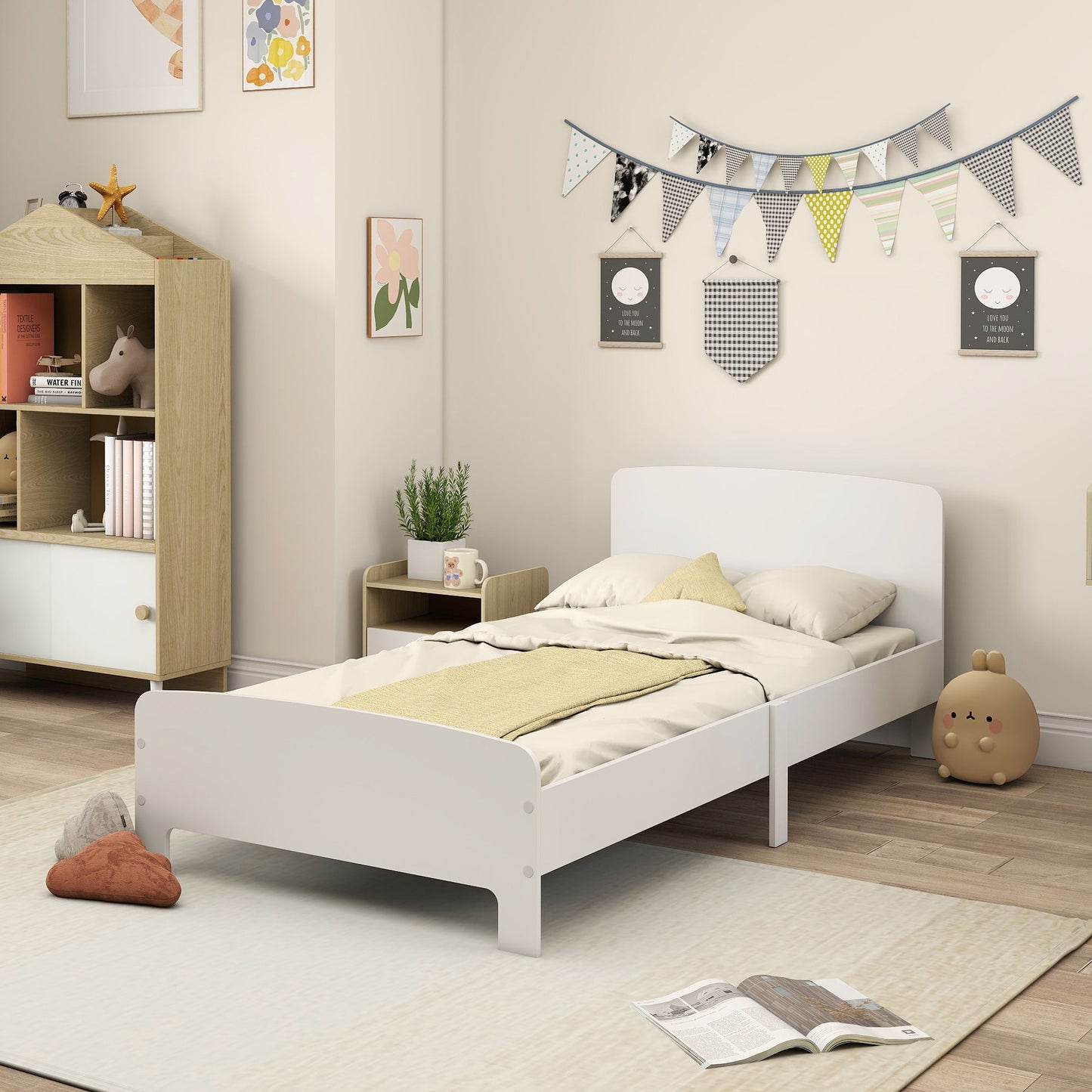 Lit bas enfant design sécuritaire MDF