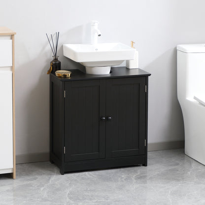 Meuble-lavabo sous évier avec 2 portes et tablette