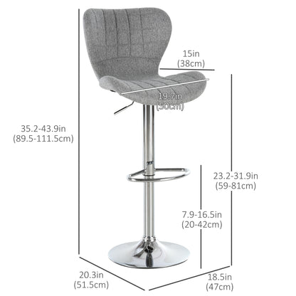 Ensemble 2 tabourets comptoir pivotants réglables