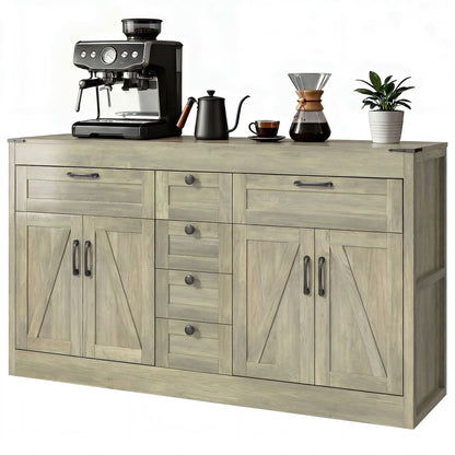 Buffet bahut style fermette 4 portes grange 6 tiroirs