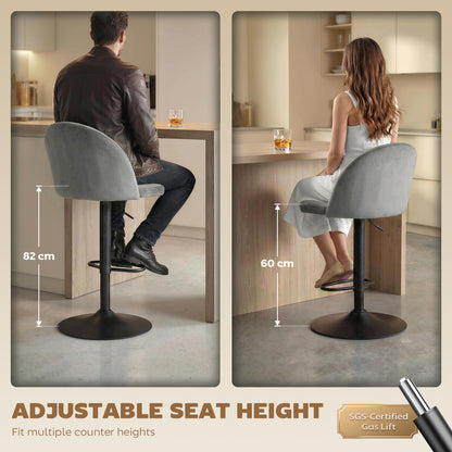 Tabourets de bar pivotants ajustables ensemble de 2