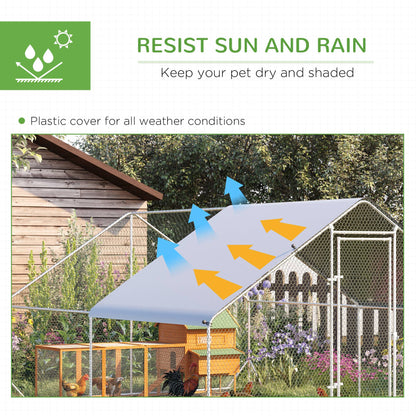 Enclos pour poules extérieur avec toit 3,0 x 4,0 x 2,0 m