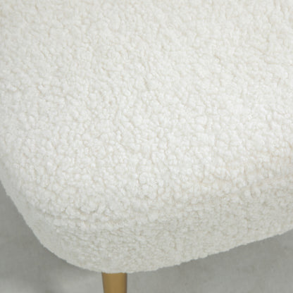 Fauteuil d'appoint avec coussinage moelleux et pieds dorés