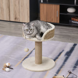 Arbre à chat compact avec poteau en sisal et jouet