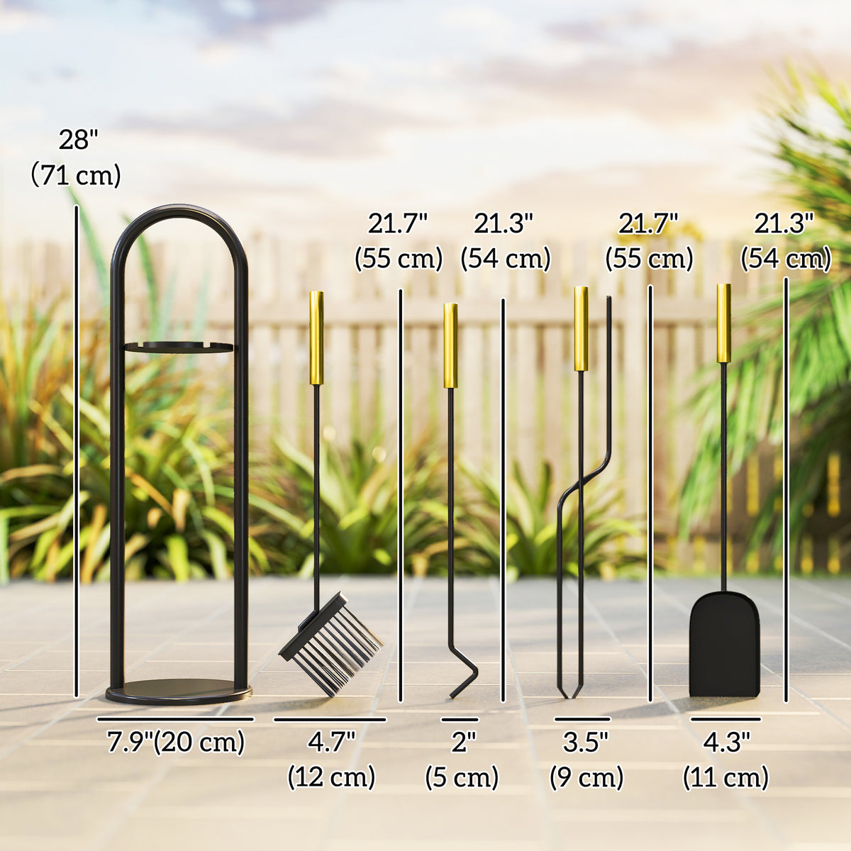 Ensemble d'outils pour foyer — Lot de 5