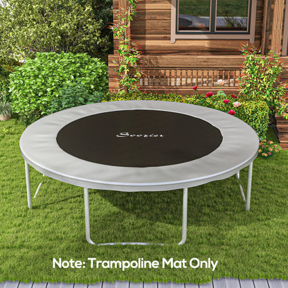 Tapis de trampoline rond 12 pi avec 72 anneaux en V