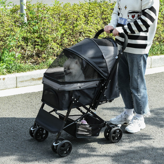 Poussette pour animaux pliable à 4 roues
