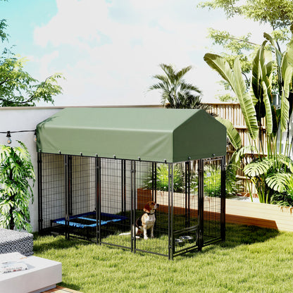 Enclos pour chien extérieur verrouillable acier soudé