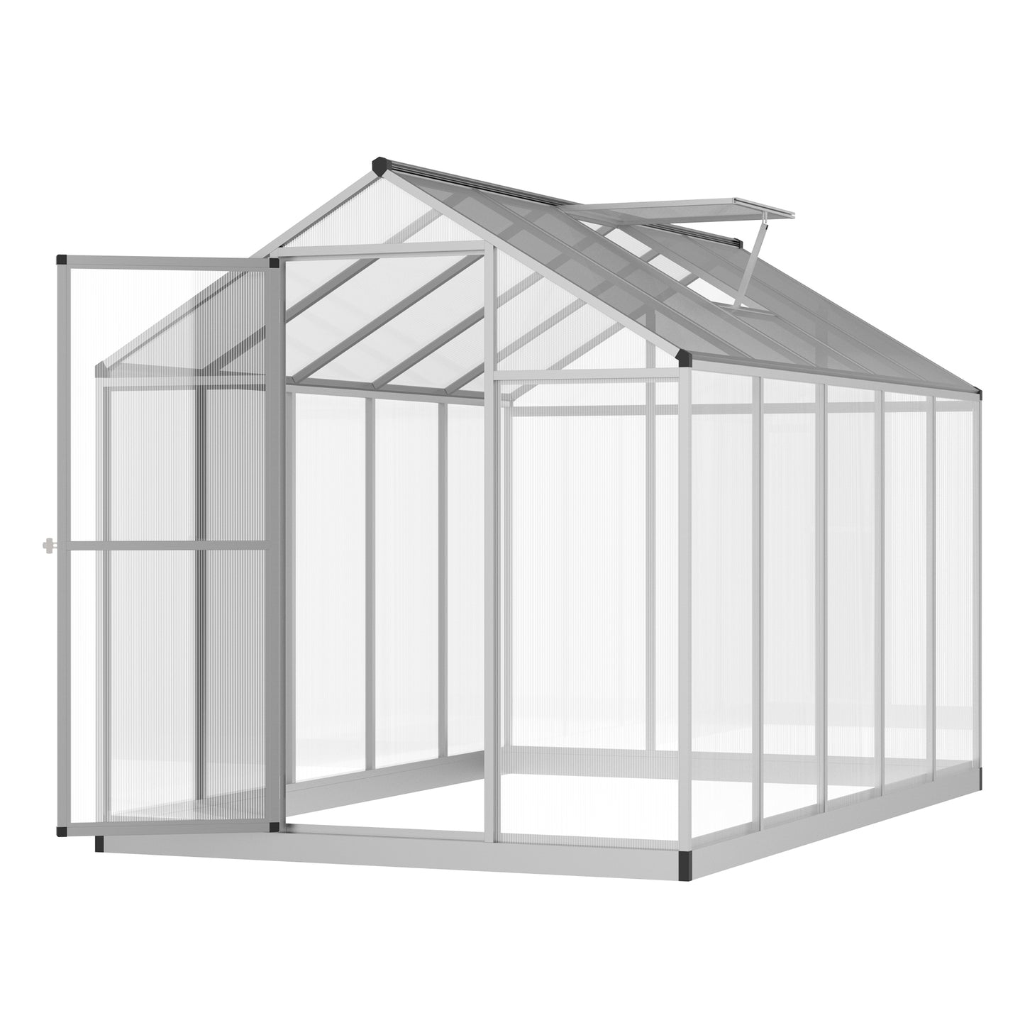 Serre de jardin polycarbonate aluminium 183 x 305 cm