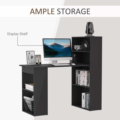 Bureau d'ordinateur avec bibliothèque intégrée 47 po