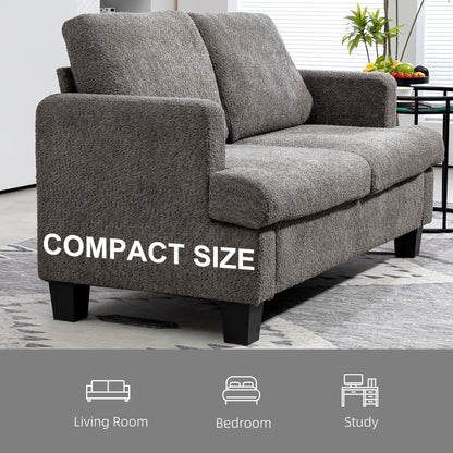 Sofa 2 places en chenille avec coussins lavables